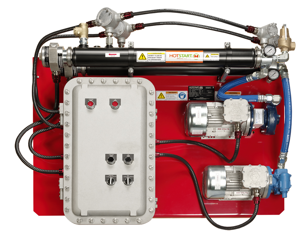 通过 IECEx认的OCLA型号是 HOTSTART 最大容量组合冷却 液-机油加热系统，专为危险地带应用而设计。