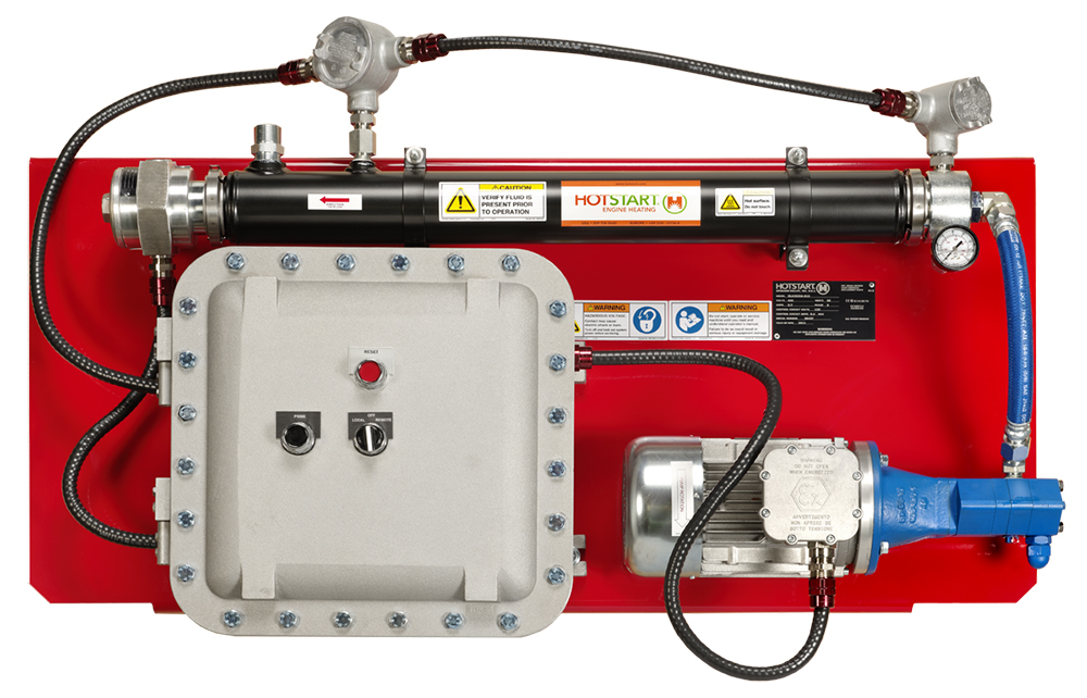 通过 IECEx认的OLA型号是Hotstart最大容量机油加热系统，专为危险地带应用而设计。