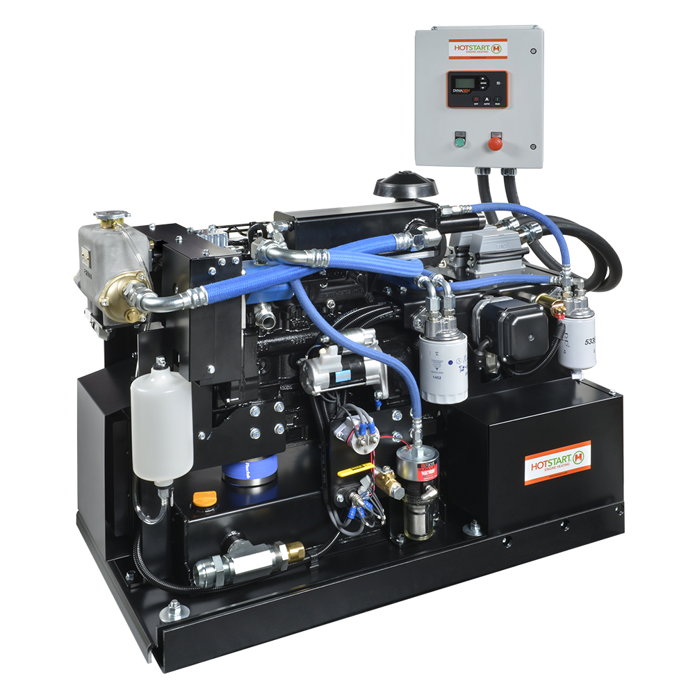APUモデル(補助電源装置)は低温環境下においてエンジンを予熱・保温するため、アイドリング（エンジンの無負荷稼働）なしで、再始動が可能です。