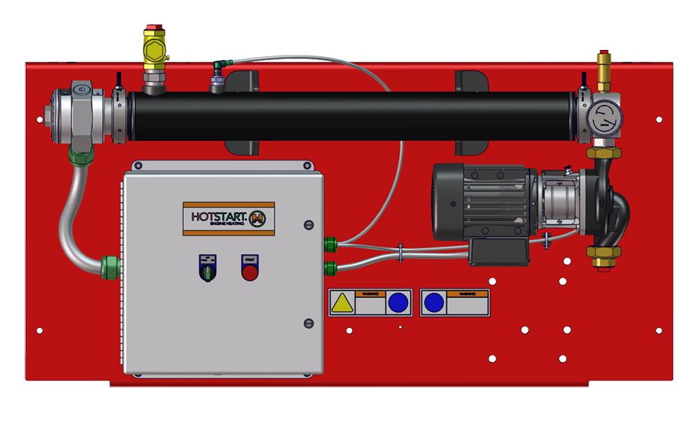 Large capacity coolant heater for stationary land power applications